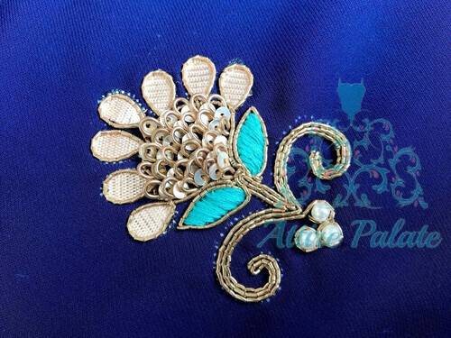 Fashionable Navy Blue Unstich Salwar Kamiz 3pcs For Women, 2 image