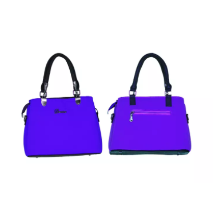 Blue PU Leather Designer Hand Bags For Women, 2 image