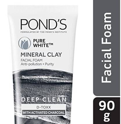Ponds Pure White Mineral Clay Anti Pollution Purity Face Wash Foam 90g