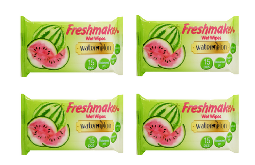 Fresh Maker Wet Wipes Watermelon Flavour 4 pack Combo