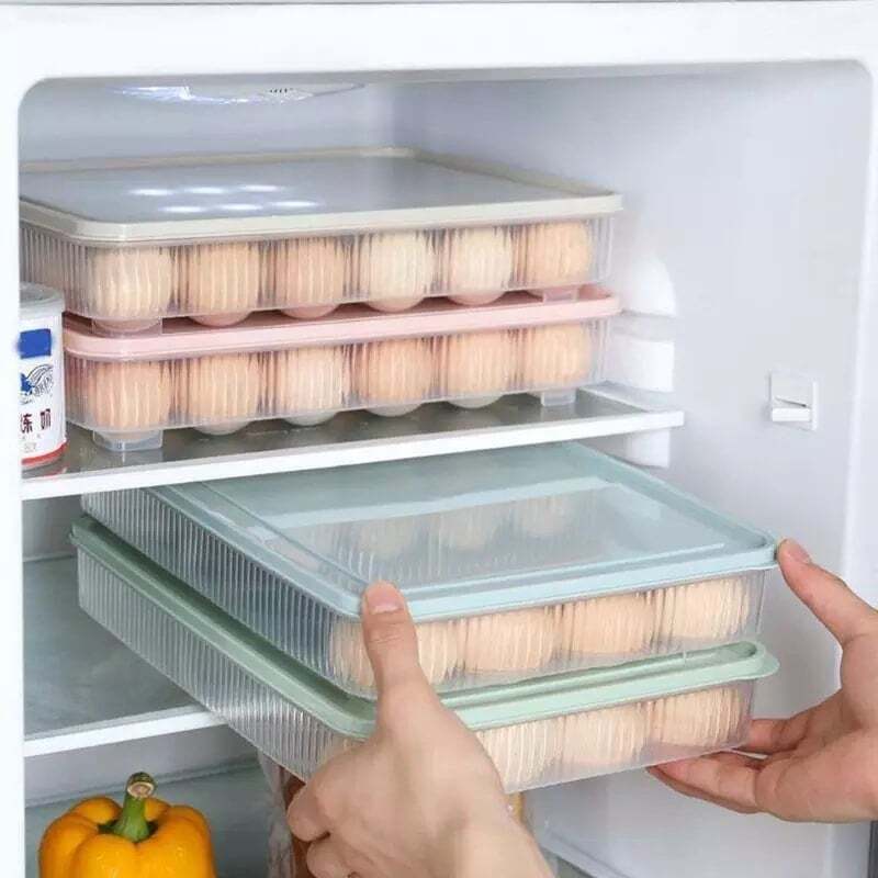 Single-Layer 24 Grid Refrigerator Egg Holder Box, 3 image