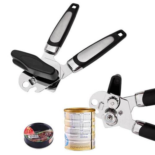 3-In-1 Manual Can Openers, Cordless Tin Opener with Lids off Jar Opener