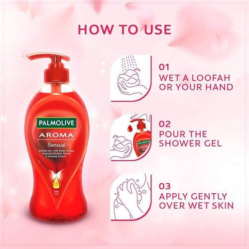 PALMOLIVE  Shower Gel and Body Wash-(Sensual) 750ml, 5 image