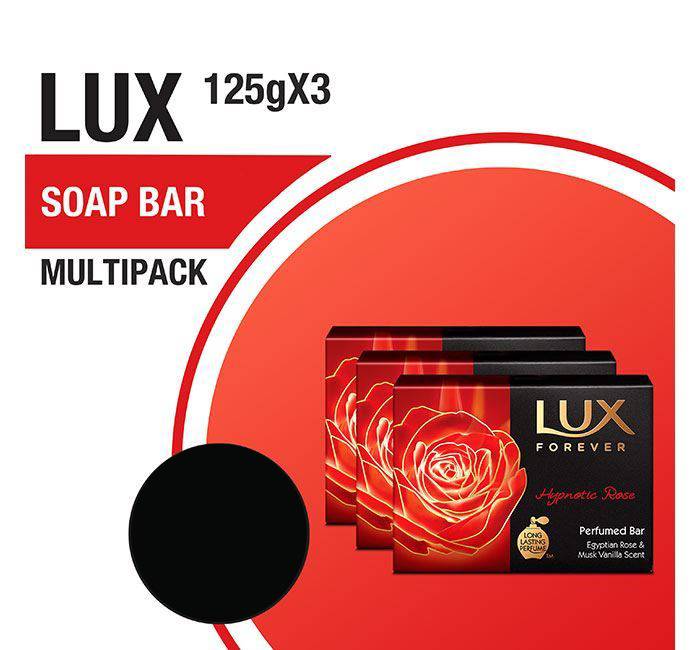 Lux Soap Hypnotic Rose 125gX3 Multipack