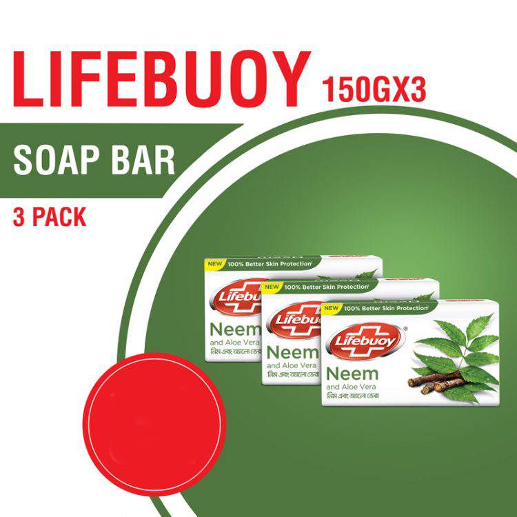 Lifebuoy Skin Cleansing Bar Neem 150gX3 Multipack