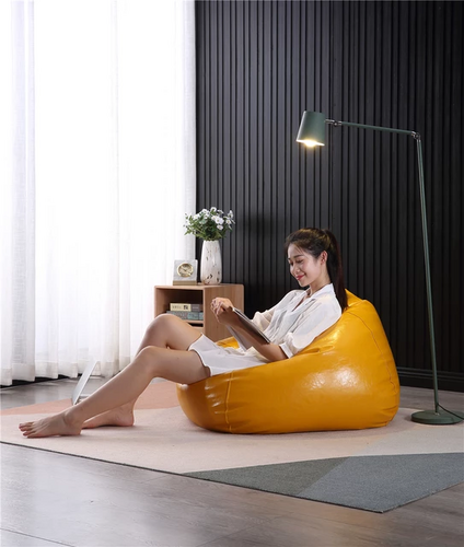 Visi Super Comfortable Lazy Sofa_Yellow, 4 image