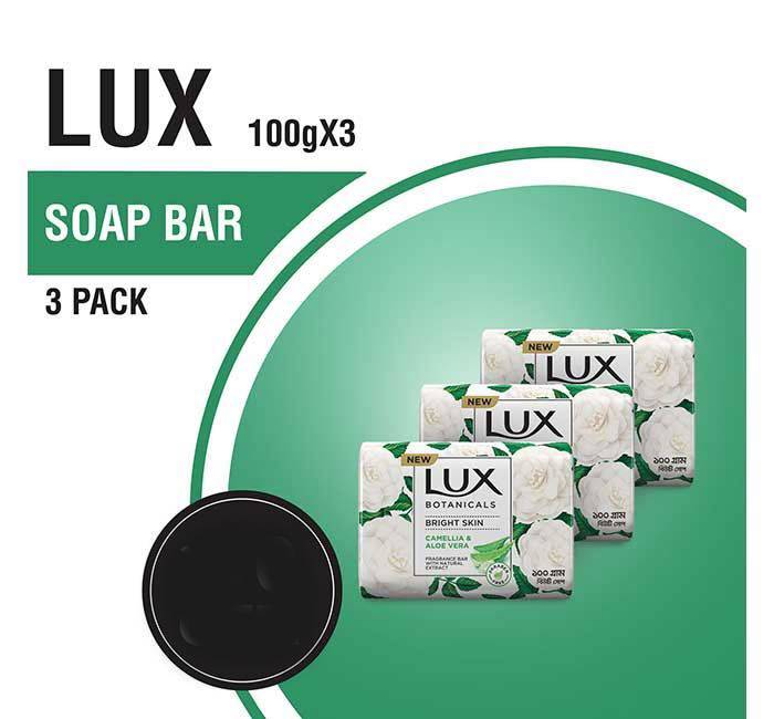 Lux Skin Cleansing bar Camelia and Aloe Vera 100gX3 Multipack