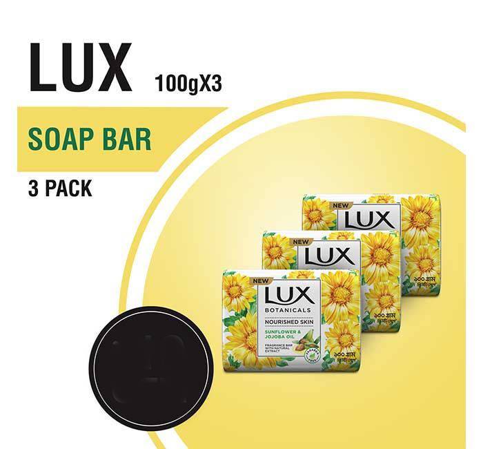 Lux Skin Cleansing bar Sunflower and Jojoba Oil 100gX3 Multipack