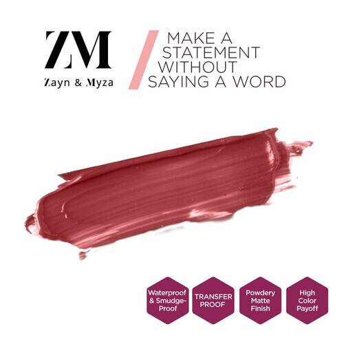 Zayn & Myza Transfer-Proof Power Matte Lip Color - Royal Maroon, 2 image
