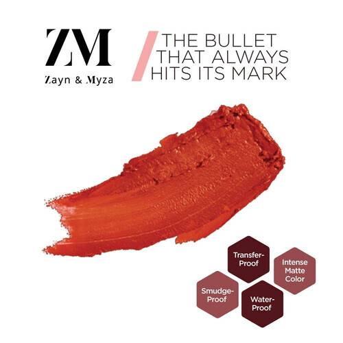 Zayn & Myza Transfer-Proof Power Matte Lipstick - Tangerine Delight, 2 image