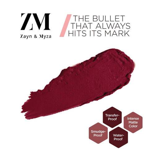 Zayn & Myza Transfer-Proof Power Matte Lipstick - Mysterious Plum, 2 image