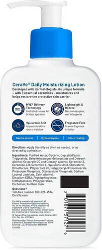 CeraVe Daily Moisturizing Lotion Face & Body Lotion for Dry Skin 237ml, 2 image