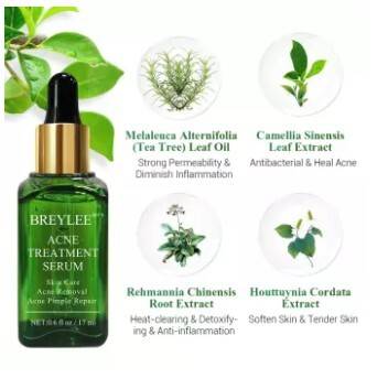 Breylee Acne Treatment Serum With Tea Tree Extract, Facial Essence To Anti Acne And Scar Removal For Clearing Acne, 2 image
