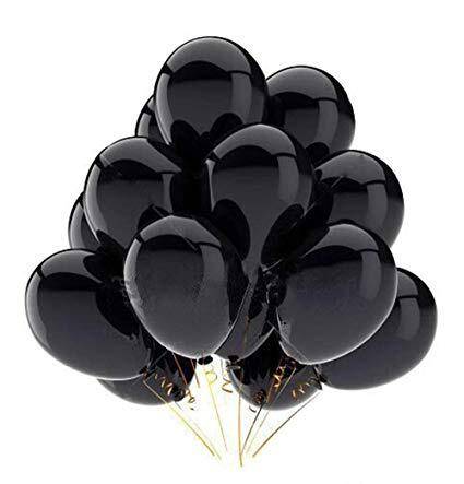 20 Pcs Glossy Monty Balloon -  Black Color