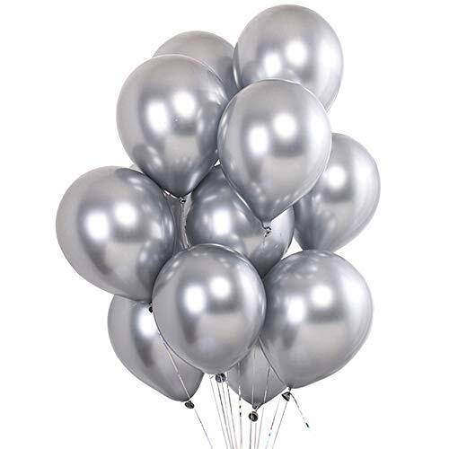 20 Pcs Glossy Monty Balloon - Silver