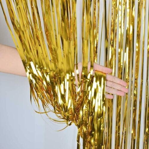 Curtain For Photography Background Party Decoration-Golden Color