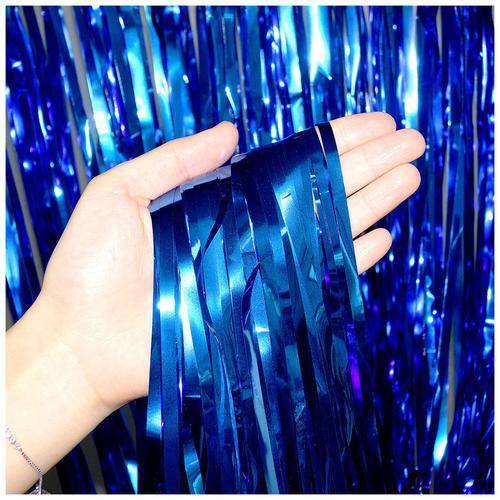 Curtain For Photography Background Party Decoration-Blue Color