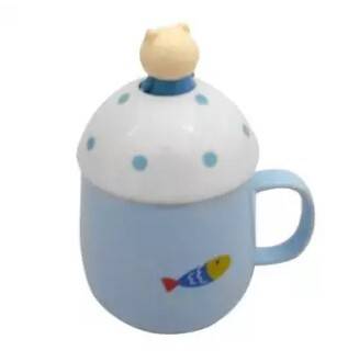 Ceramic Mug Love with Lid and Spoon HC113
