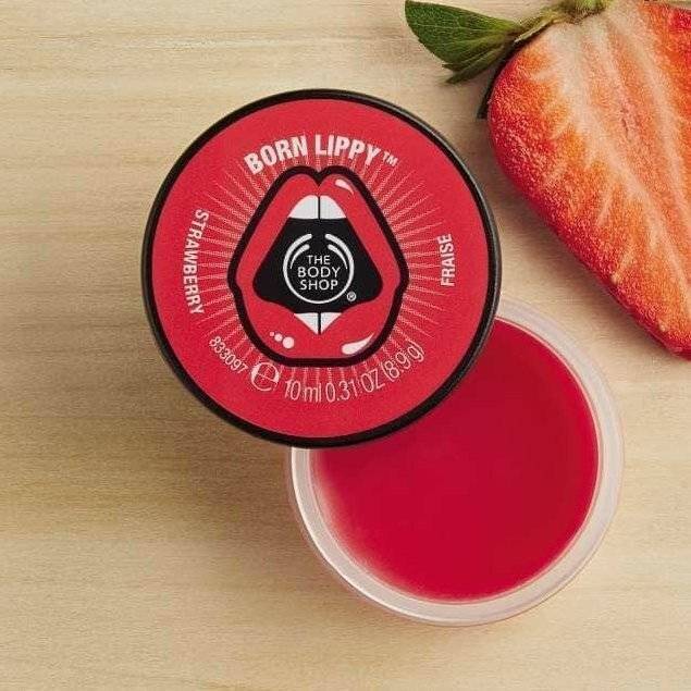 The Body Shop Born Lippy Pot Lip Balm Strawberry, 3 image