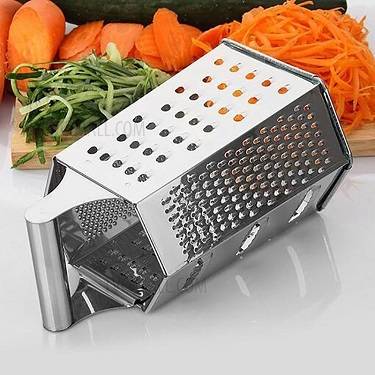 Kitchen Box Stainless Steel Cheese Grater - 6 Sides
