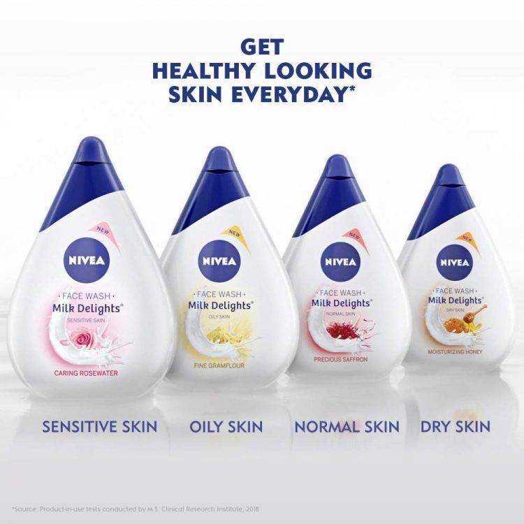 Nivea Face Wash Milk Delights Caring Rosewater Sensitive Skin 50ml, 4 image