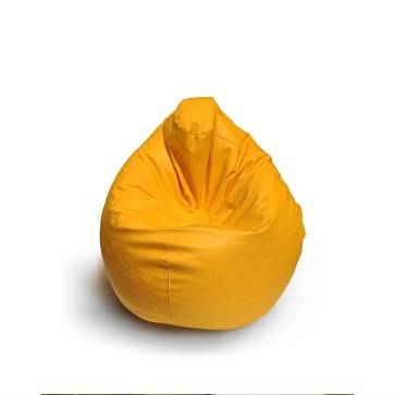 Aaram faux leather bean bag Yellow