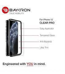 Baykron OT-IP12-6.7-2D Antibacterial Clear Temperd Glass NEW Iphone 12 Pro Max, 2 image