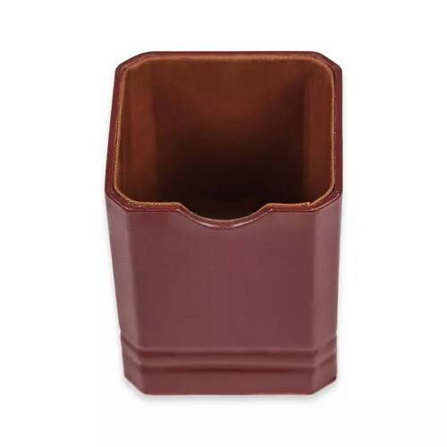 ANON SQUARE SHAPE LEATHER PEN HOLDER(Red)