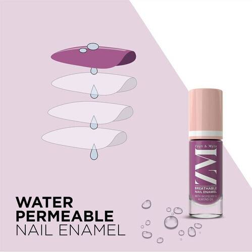 Zayn & Myza Breathable Nail Enamel- Berry Yogurt, 8 image