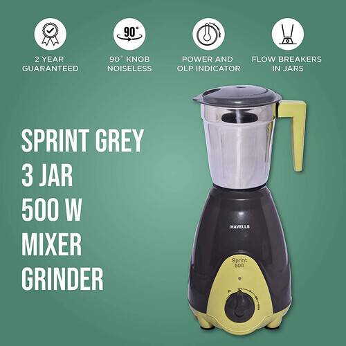 Havells Sprint MG (3SS Jar) 500w Mixer Grinder, 3 image