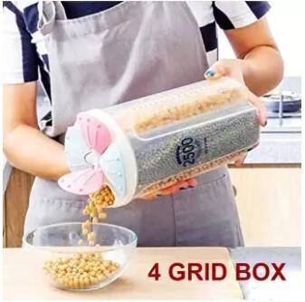 Cereal & Dry Food Storage Containers - 4 Grid, 5 image