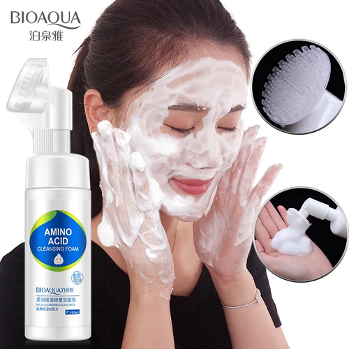BIOAQUA Amino Hyaluronic Acid Cleansing Foam Hydration Natural Brightness Clear Nourishment Protection Skin 150ml, 2 image