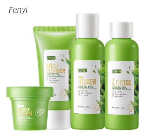 Fenyi Green Tea Skin Care 4 Pcs Set - [Combo]