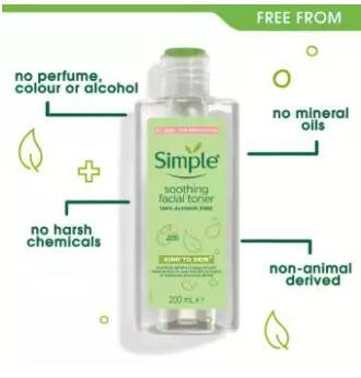 Simple Kind to Skin Soothing Facial Toner -200ml, 2 image