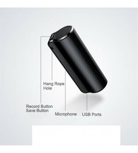 Q70 Mini Voice Recorder 8GB USB Waterproof 20 days continuous Recording-Black, 2 image
