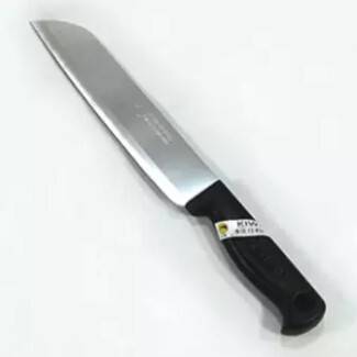 Knife 8 Inch Kiwi Kitchen Knives Assesories - (Black + Silver)