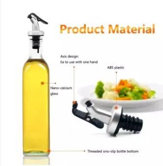 500 ml Oil Bottle, Square - Pack of 1, 4 image