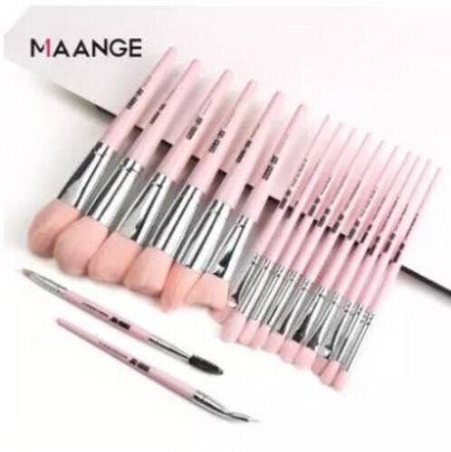 MAANGE 18Pcs Makeup Brushes Set - Pink, 2 image
