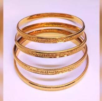 Indian Traditional Gold Plated Bangles 4 pcs set