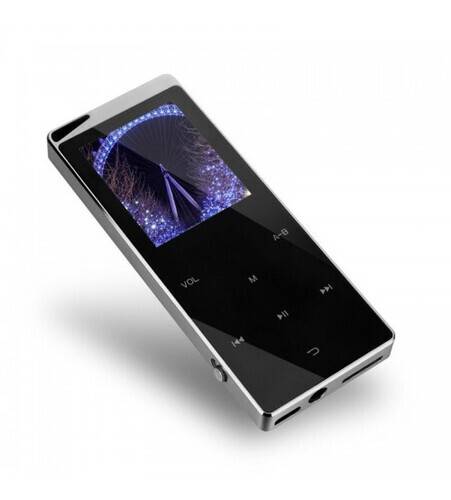 T03 Mp4 Player 16GB Build in Memory Bluetooth Metal Body Button Touch-Black
