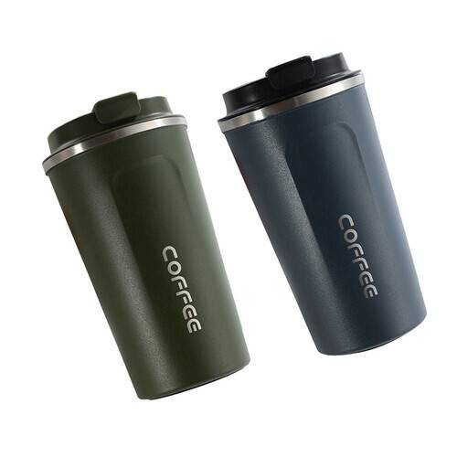 JvGood Insulated Tumbler Coffee Mug Vacuum Flask 510ml Travel Thermal Hot Water 304 Stainless Steel Coffee Cup Leak Proof Car Water Bottle with Lid, 2 image