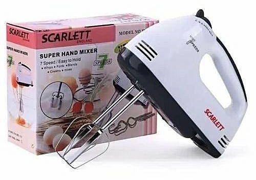 Scarlett- Electric Egg Beater and Mixer - White