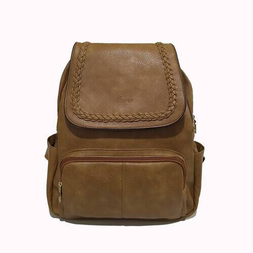 Gloria Backpack Ladies Bag, Color: Brown, 2 image