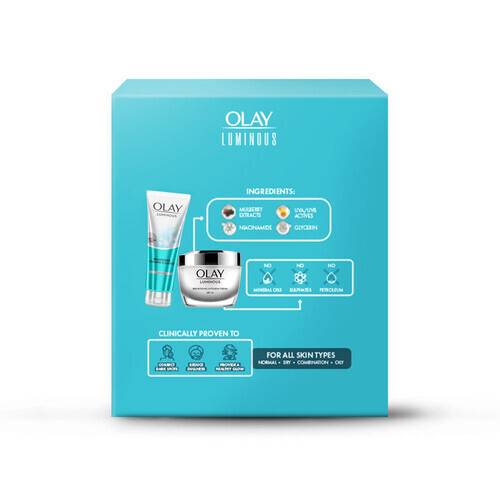 Olay Luminous Day Cream 50 gm + Cleanser 100 gm (Combo Pack), 2 image