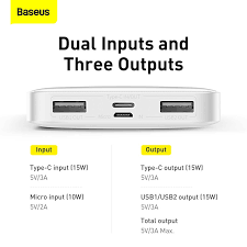 Baseus Bipow Digital Display Power bank 30000mAh 15W White, 2 image