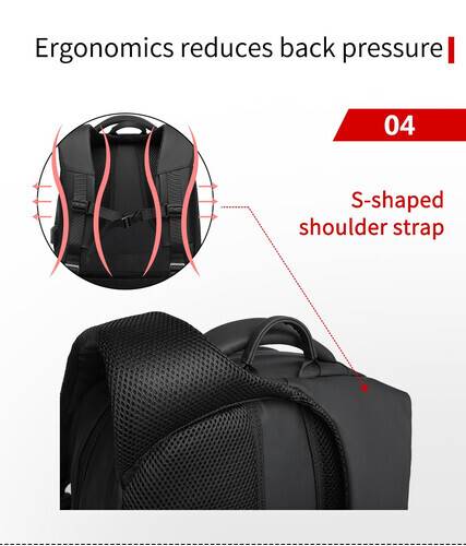 NAVIFORCE B6805 Fashion Men's Backpacks Large Capacity Business Casual Travel with USB - Black, 11 image