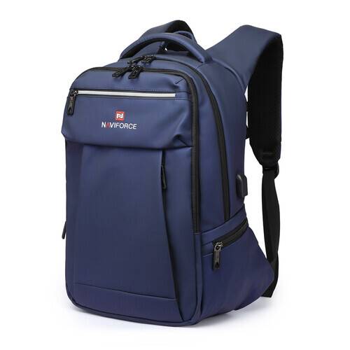 NAVIFORCE B6805 Fashion Men's Backpacks Large Capacity Business Casual Travel with USB - Blue