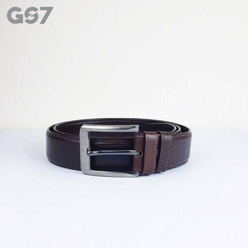 B84. Men's GS7 Logo Belt for Casual Dress with Single Prong Buckle For Jeans or Khakis