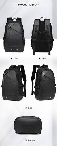 NAVIFORCE B6807 Quality Nylon Waterproof Travel Backpacks Fashion Multifunction Large Capacity and USB - CF Gray, 10 image