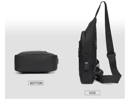 NAVIFORCE NFB6801 Black Waterproof School Bag Bagpack Mens with USB Charging Function Business Laptop Backpack - Black, 5 image